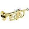 Trumpet 3 Tones 3 Colored Keys Simulation Play Mini Musical Wind Instruments for Children Birthday Party Toy Gold