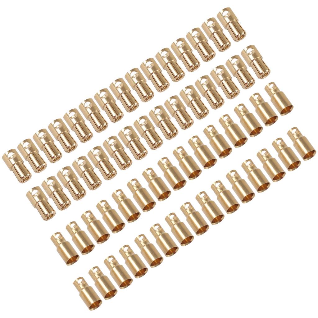 30 Paare Bananenstecker Buchsen Stecker Weiblich Männlich Vergoldet für Industrie DIY RC Batterie
