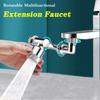 Universeller, um 1080 Grad drehbarer Wasserhahn-Luftsprudler, Kunststoff-Spritzschutz-Luftsprudler, Filter-Wasserhahn-Sprüher für Küche und Bad