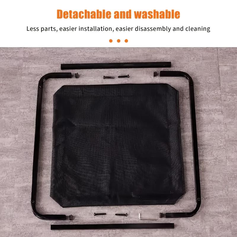 Portable Foldable Dog Bed - Moisture-Resistant Polyester Pet Bed with Removable Cover, All-Season Comfort - Easy Assembly Indoor/Outdoor Use