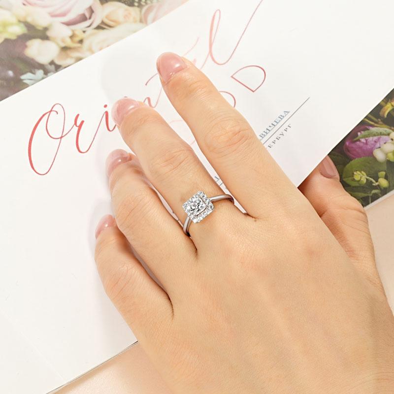 Rrjzz Trendige Prinzessin-Schliff Zirkonia Simulierte Diamant Damen Verlobungsringe Luxuriöser 14 Karat Goldplattierter Hochzeits-Jubiläumsring Schmuck
