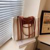 Large-capacity Commuter Bag Women's Spring and Summer New Striped Shoulder Bag Casual Tote Bag Versatile Tote Bag
