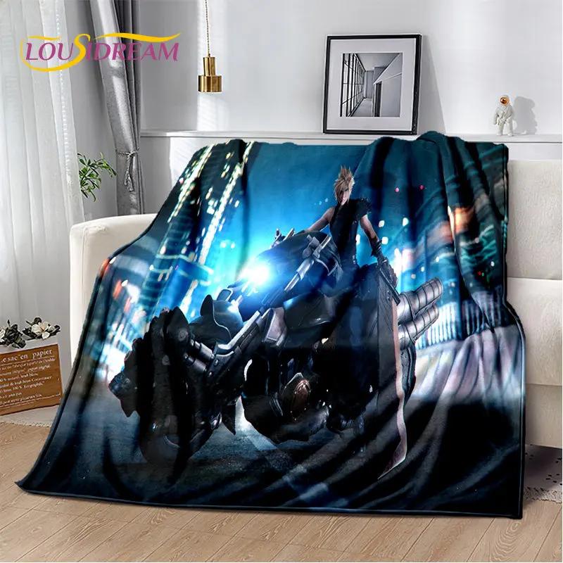 Final Fantasy Series Games Gamer Weiche Plüschdecke, Flanelldecke, Überwurfdecke für Wohnzimmer, Schlafzimmer, Bett, Sofa, Picknick-Abdeckung