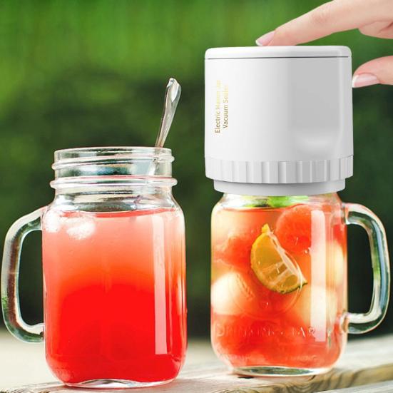 1 zestaw Zgrzewarka do słoików na przetwory Bez wysiłku Zgrzewarka do przechowywania żywności Elektryczny zestaw do uszczelniania próżniowego słoików na przetwory do domu