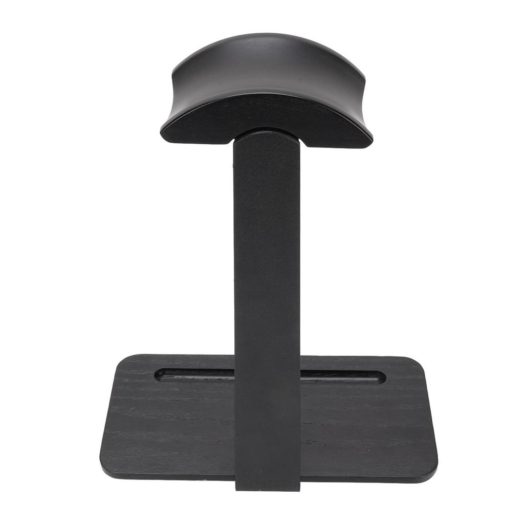 Headphone Stand Universal Wood Aluminum Alloy Space Saving Anti Slip Desktop Holder for Music Gaming Headset