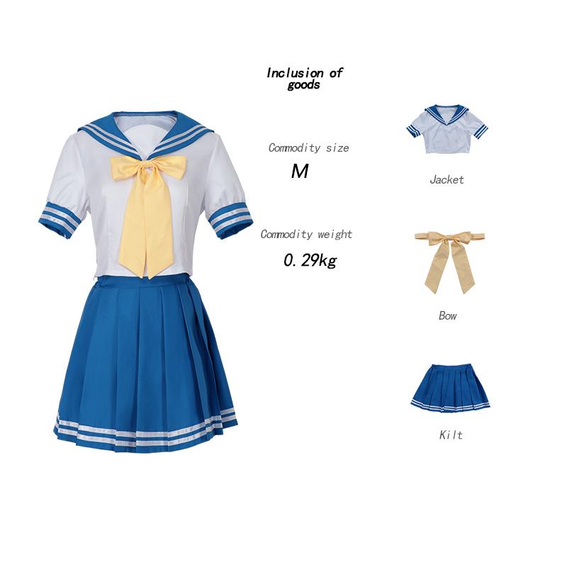 Anime Lucky Star Lzumi Konata Hiiragi Tsukasa Cosplay Costume Takara Miyuki Hiiragi Kagami Blue Jk School Uniform Woman Suits