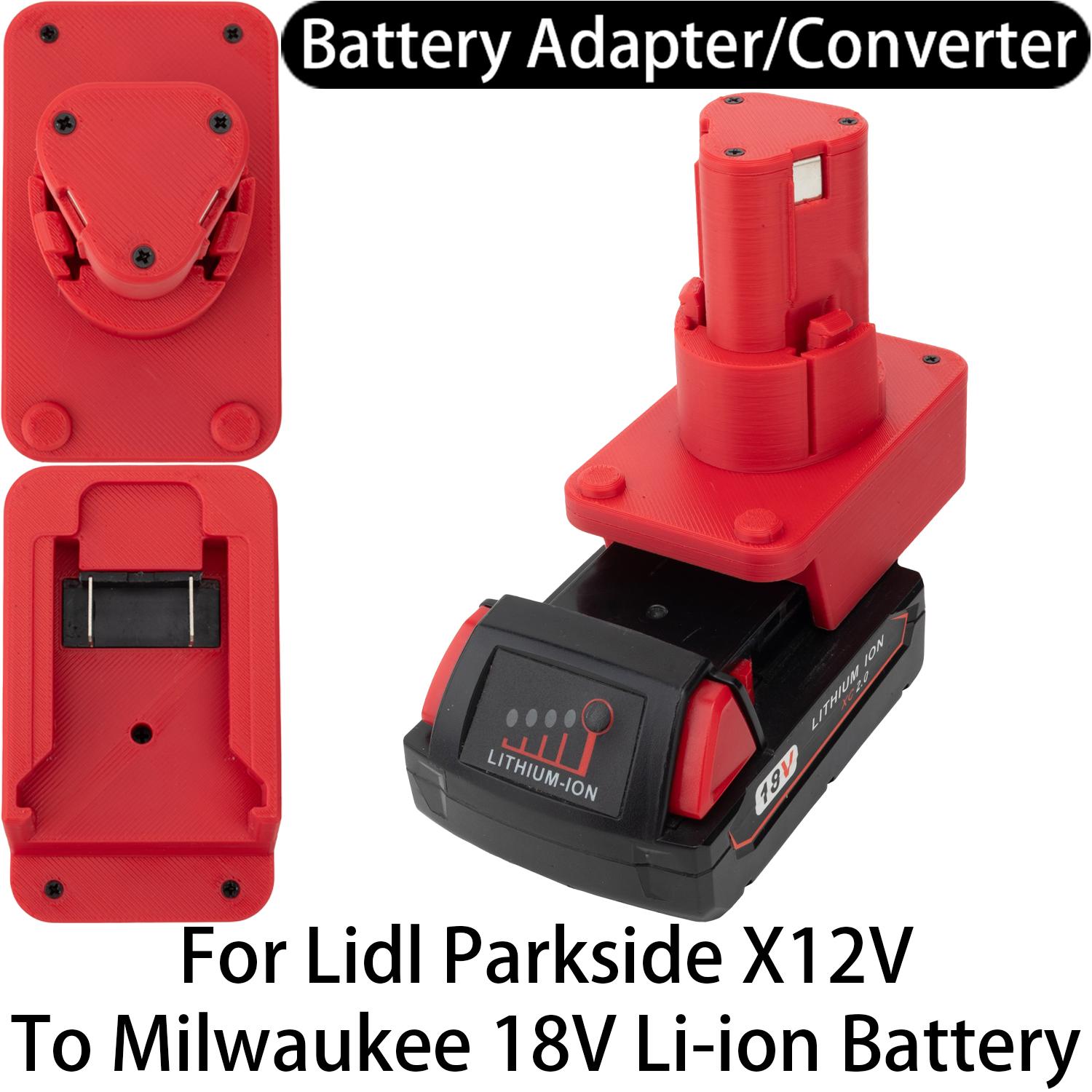 Adapter For Lidl Parkside X12V Li-ion
