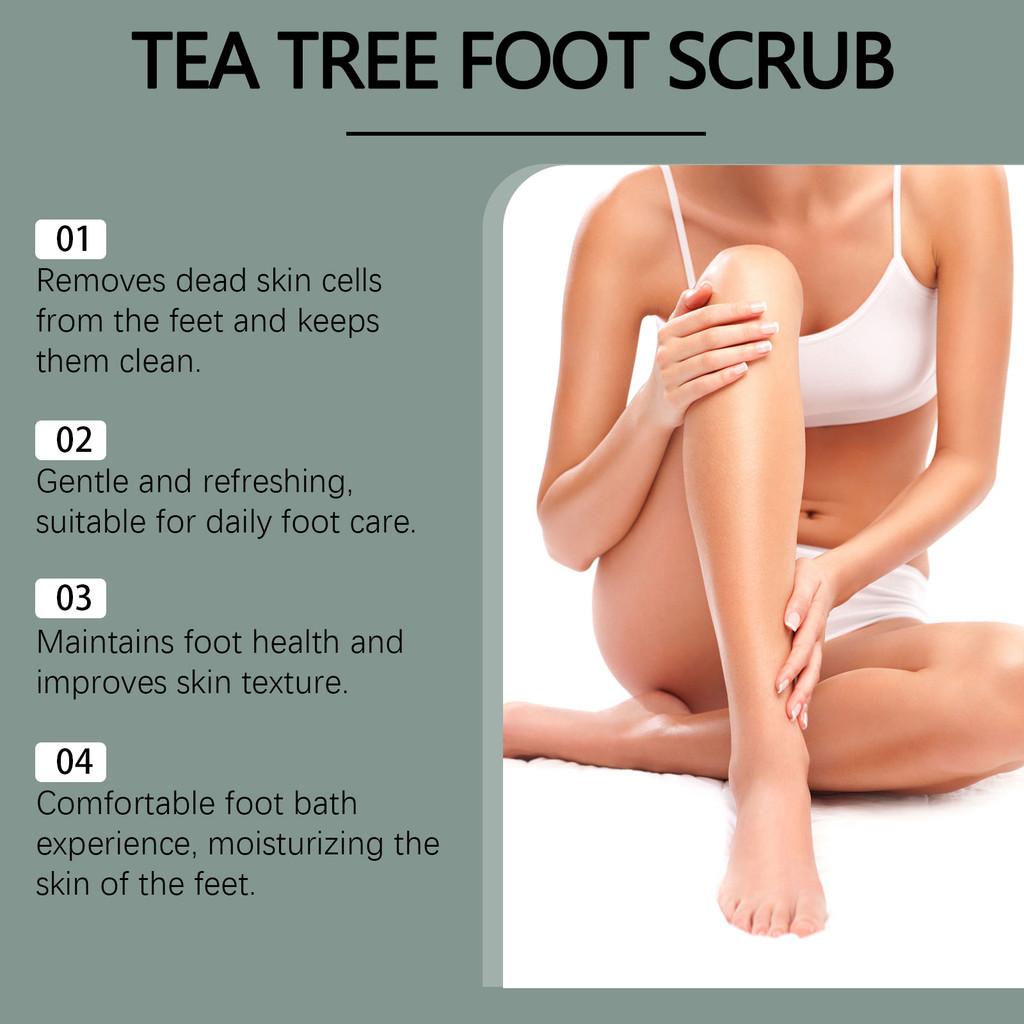 West Month Tea Tree Foot Scrub Exfoliating And Moisturizing For Soft Silky Feet 100g