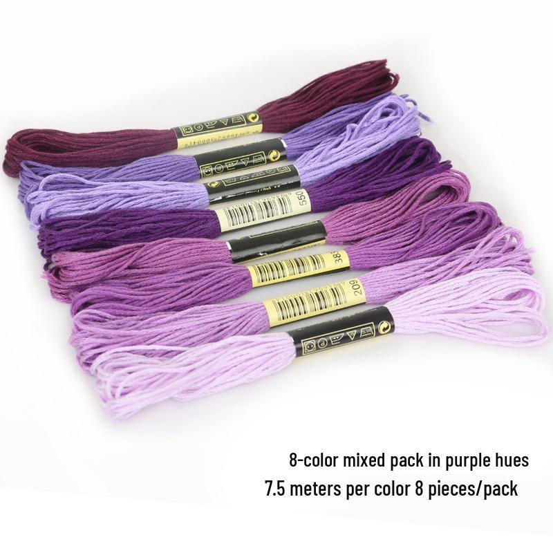 Weißer Blume Baumwollstickgarn: 6-fädiges Kreuzstich-Bastelpaket