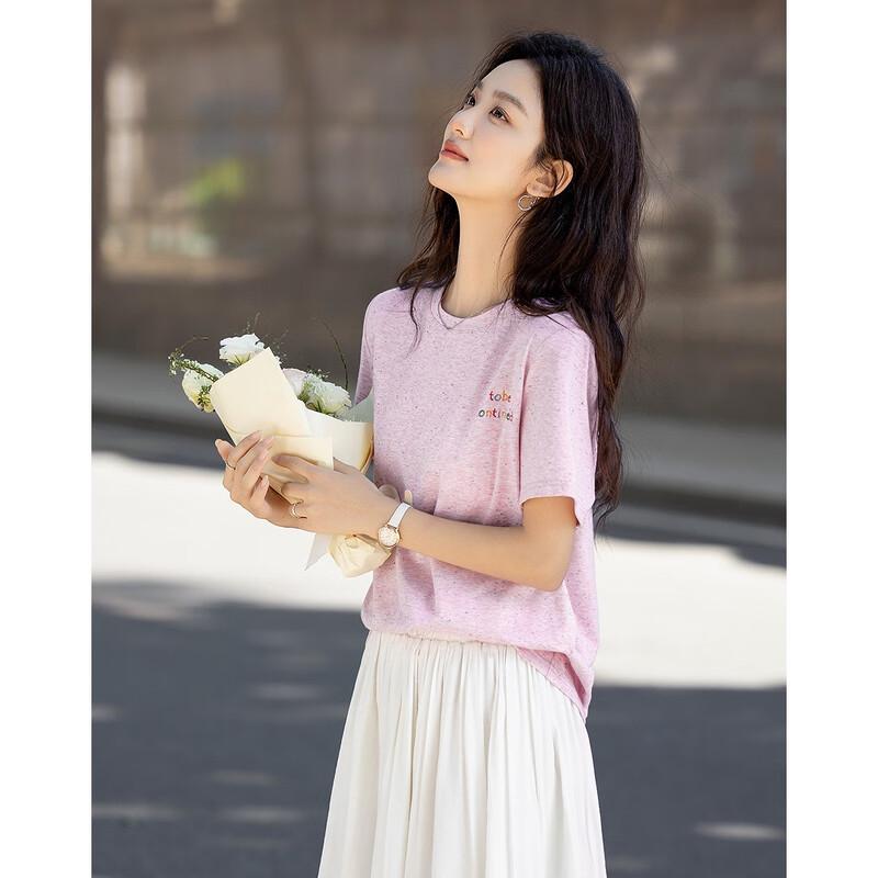Demana Women s Embroidered Cloud Cotton Short Sleeve T-Shirt L