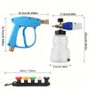 High Pressure Washer Gun & Foam Cannon Kit, Compatible with BOSCH/Nilfisk/STIHL/Gerni for Car Cleaning