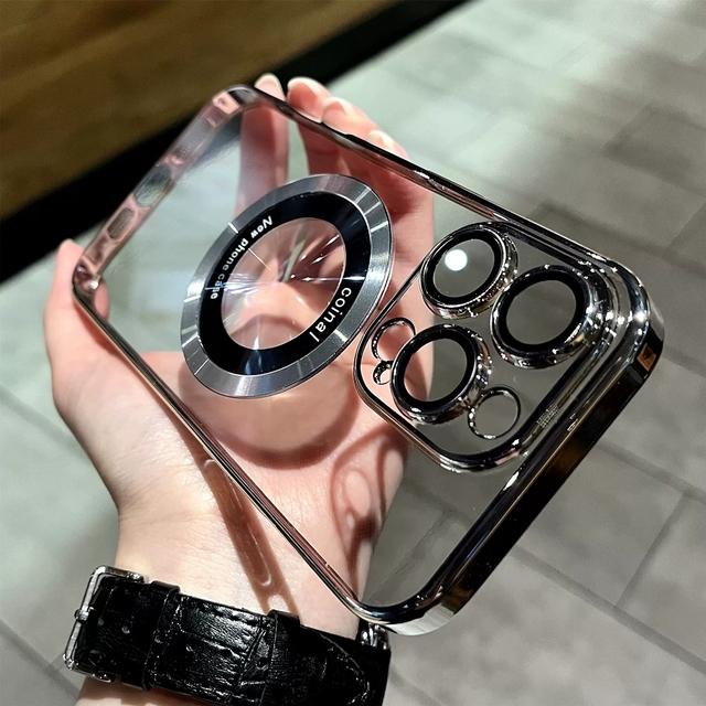 

Роскошный мягкий силиконовый чехол Magsafe для Iphone 14 13 12 11 Pro Max, магнитная защита объектива с беспроводной зарядкой, прозрачная крышка for iphone 13 pro