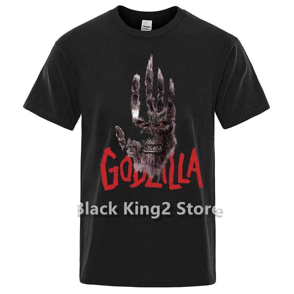 Godzillas VS.kong King Anime Printed Men T Shirts Japanese Streetwear Cotton Tops  Tee Hip Hop Harajuku  T-shirts