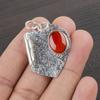 Natural Carnelian Gemstone 925 Sterling Silver Jewelry Designer Pendant 1.37" AJP-2376