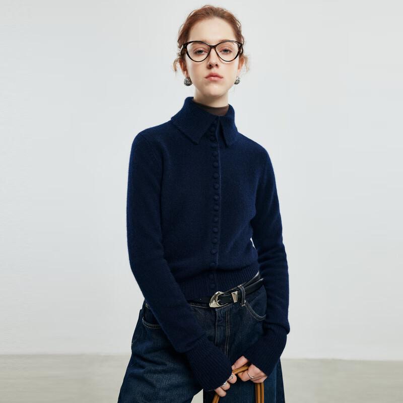 

Женский кашемировый вязаный кардиган PALUOPO с двойным лацканом S 155/95