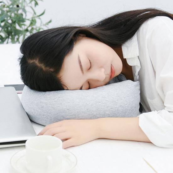 Pernă de călătorie pentru susținerea gâtului cu fermoar ascuns Pernă de călătorie în formă de U, super moale, respirabilă, reglabilă.