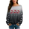Womens  Fall Sweaters Long Sleeve Print Tops Pullover Sweaters Loose Dressy Casual Basic Clothes