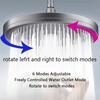 High Pressure Top Rain Shower Heads 6 Modes Rainfall Shower Head Bathroom Shower Faucet Accessories With Filter