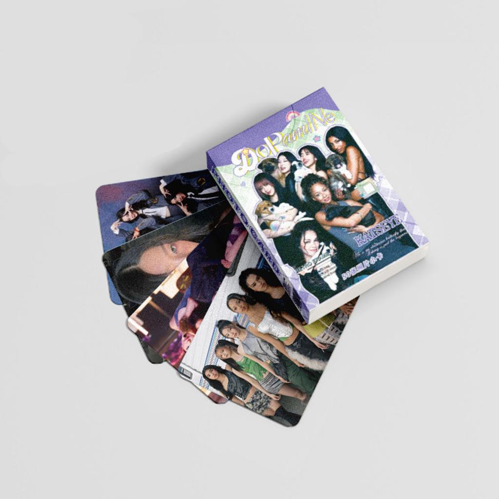 Schachtel mit 50, 57x86mm, Lomo-Karten/Postkarten von koreanischen Girlgroup-Stars.
