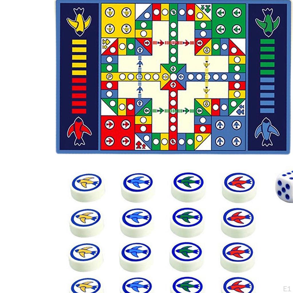 Flying Chess Carpet Crawling Mat Set Puzzles Easy to Carry Travel Game Pad Portable Board
