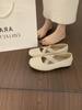xieyiren Korean version of versatile retro cross strap round head Mary Jane shoes are not tired of casual flat ballet shoes