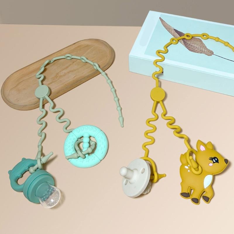 2 in 1 Baby Teething Holder Leash for Infant Feeding Accessories Travel Parents Dummy Nipple Chain Lost Prevention