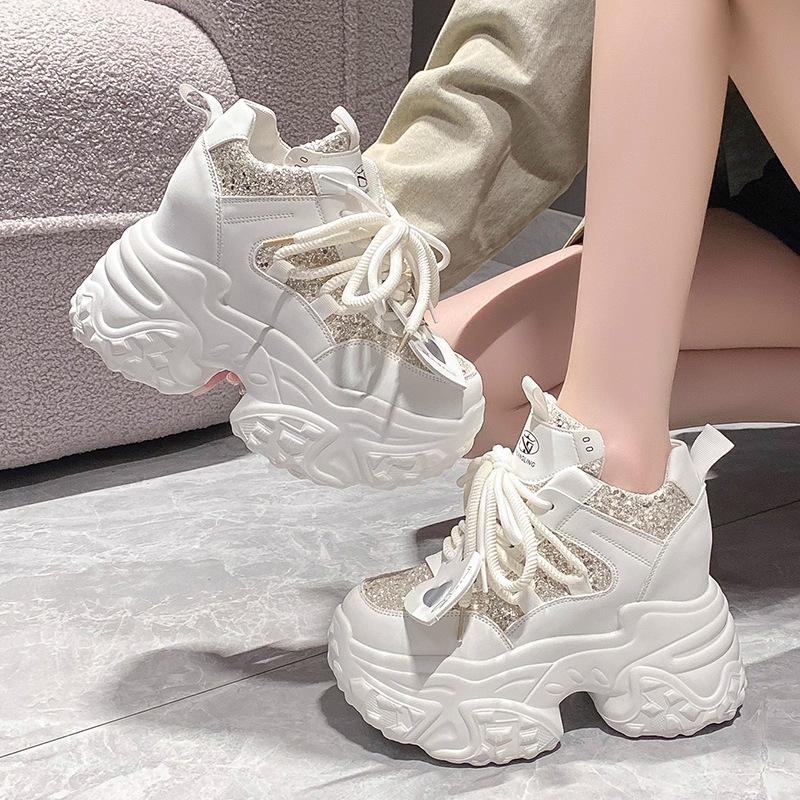 

Daddy shoes women s autumn new muffin thick sole inner height increase women s shoes cm height increase sports shoes tide 35 белый