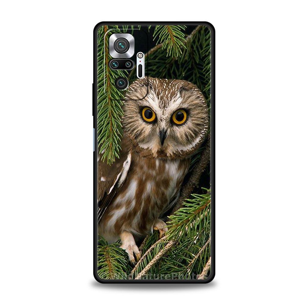 Cartoon Girl Gifts Lovely Owl Luxury Phone Case For Xiaomi Redmi Note 12 11 10 Pro Plus 9S 9 8 7 9T 8T 9C 9A 5G K40 Gaming Cover