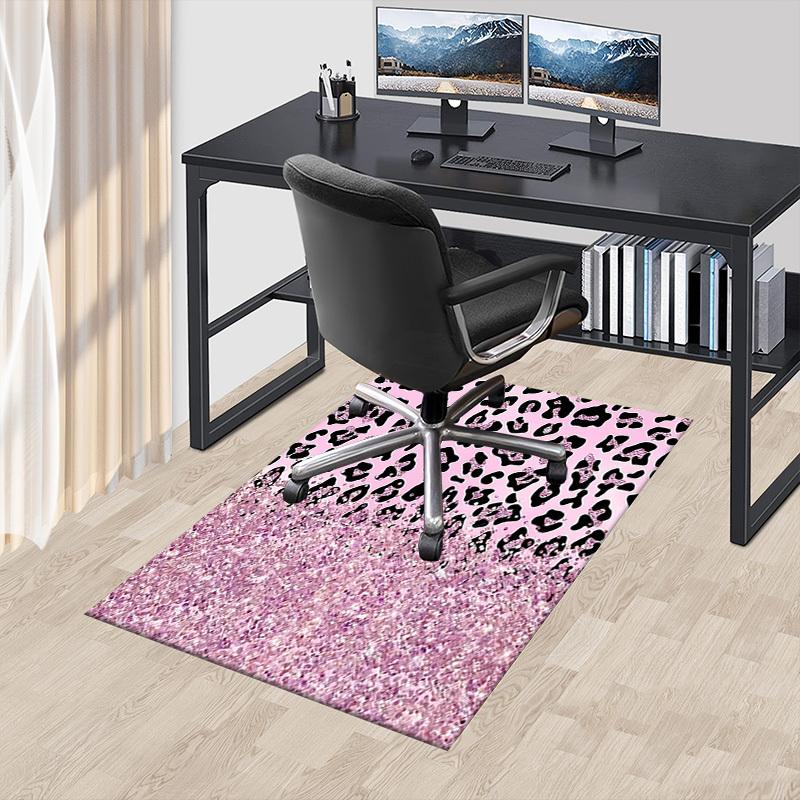 1 Stück Leopardenmuster Glitzer Extra Groß Rutschfester Teppichboden, Büro, Familie, Schlafzimmer Großer Teppich Innen Teppiche, Lebendige Farben