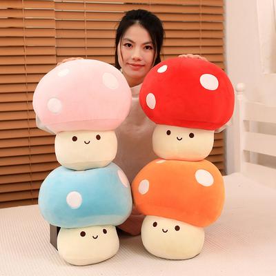 Cute Expression Little Mushroom Doll Plush Toy Red Mushroom Doll Girl Bag Keychain Pendant