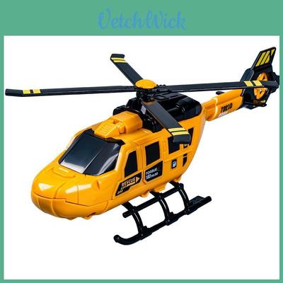 Plastic Reddingshelikopter Model Met Draaiende Propellers Voor Educatief Speelgoed Voor Kinderen