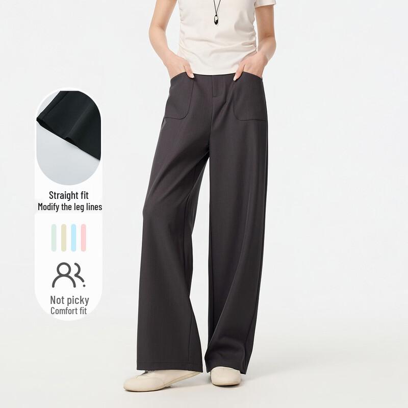 FivePlus Women's High-Waist Wide-Leg Commuter Suit Pants