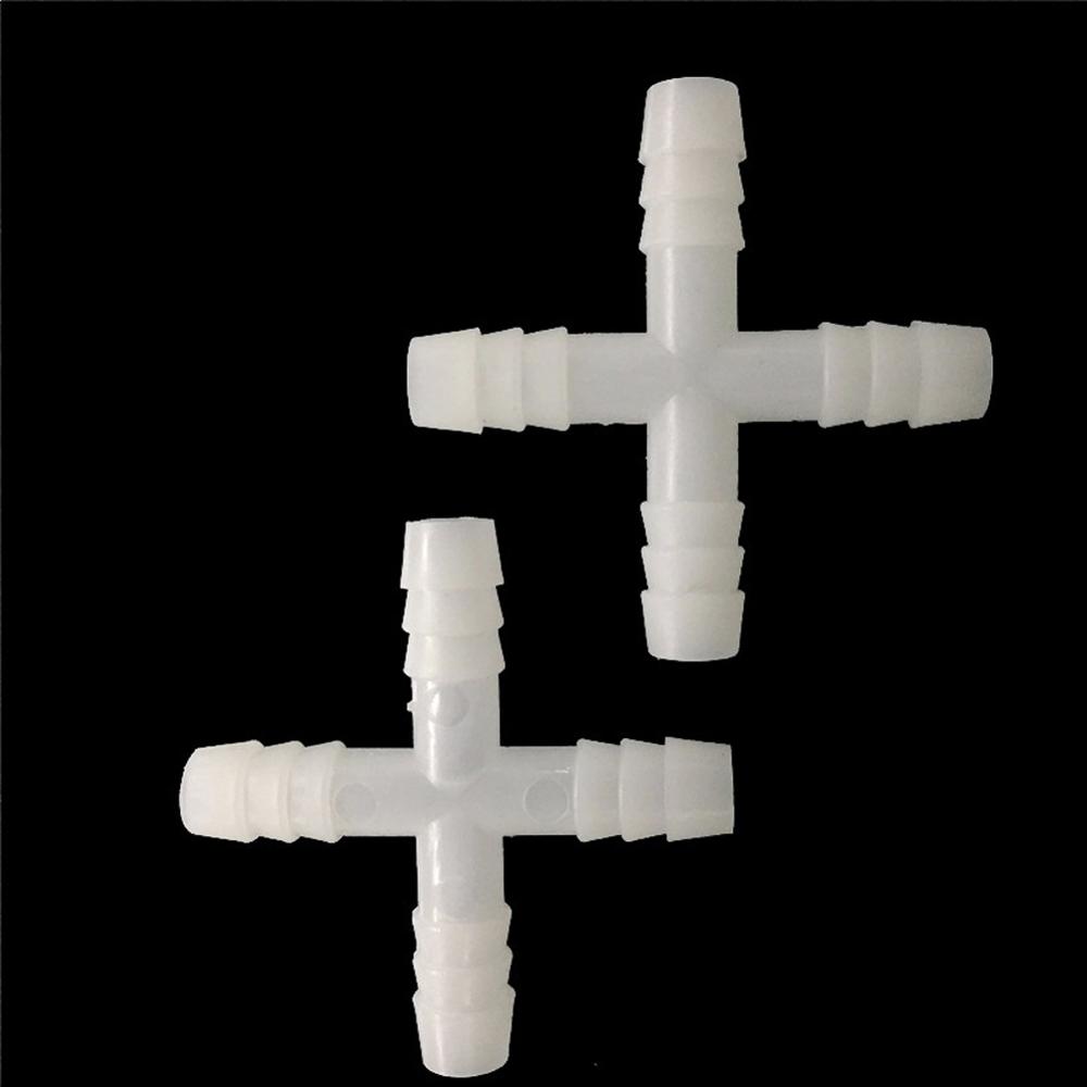 50 Pcs Tee Tube Outside Diameter 8mm Chicken Rabbit Quail Doves Pets Poultry Nipple Drinker Hose Connector