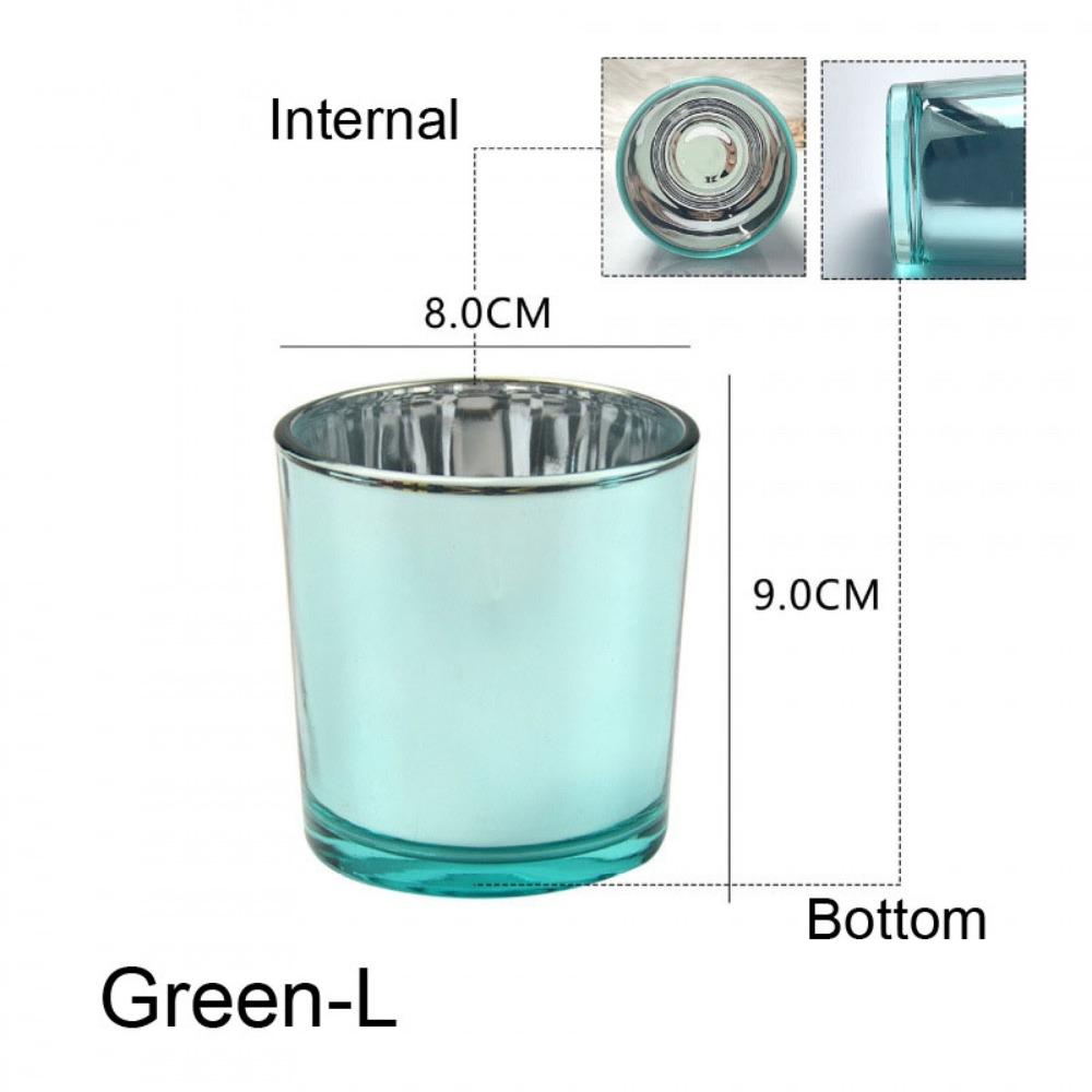 Creative Electroplated Glass Candle Cup Colorful Aroma Aromatherapy Cup Empty Glass Container Living Room Ornament