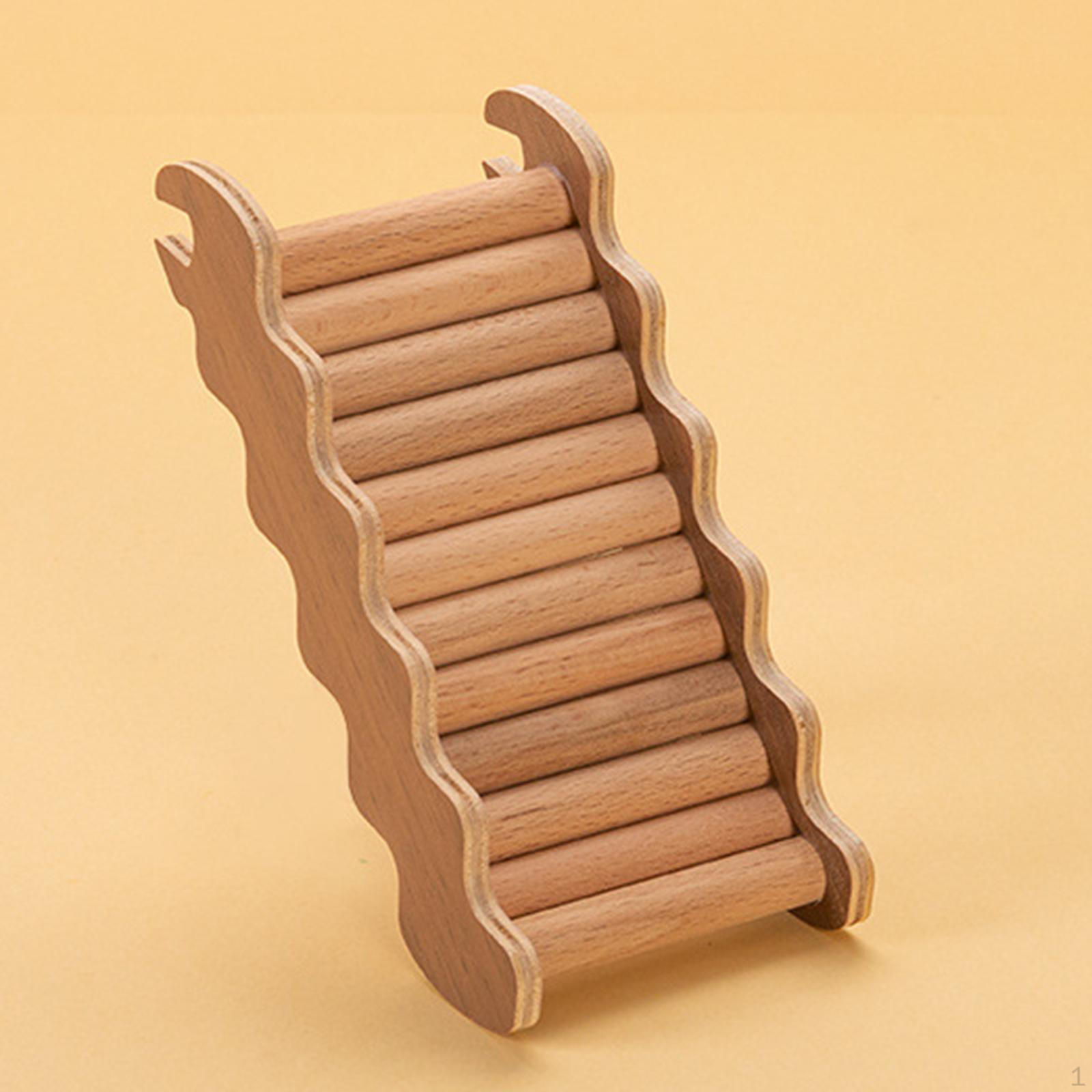 

Climbing Bridge for Hamsters, Wooden Stairs Accessory Small Pets 16.5cmx7.5cm