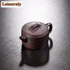 190ml Handmade Yixing Purple Clay Teapots Handmade Large Caliber Pot Raw Ore Purple Mud Kettle Chinese Zisha Teaset Cha Supplies