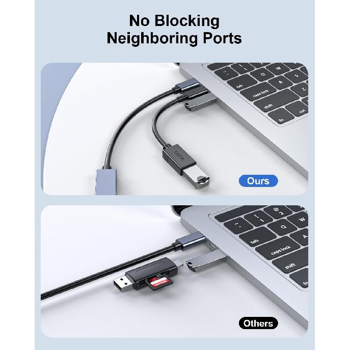 VCZHS Tech USB C на USB Адаптер, USB C Папа на USB 3.0 Мама Адаптер OTG Кабель Thunderbolt 3 на USB Адаптер Совместим с MacBook Pro/Air 2022 2020,