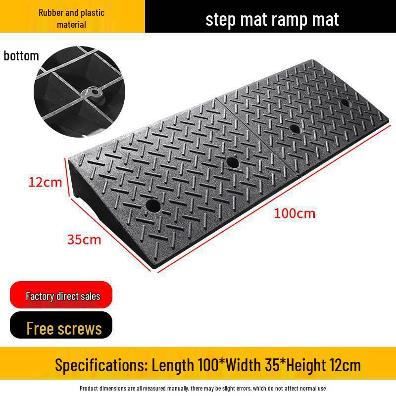 Heavy-Duty Rubber/Plastic Curb Ramp & Speed Bump Pad