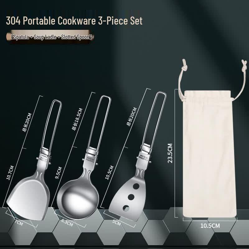 Qiwei Portable Folding Stainless Steel Cookware Set