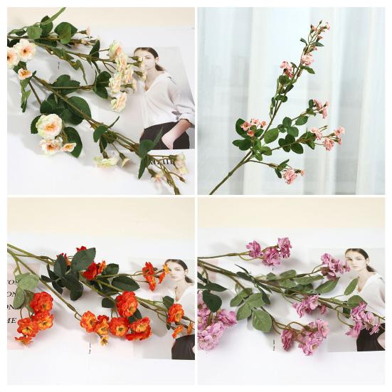 Artificial Rose Flower Branch Realistic Faux Silk Rose with Stem And Leaves for Wedding Bouquet Floral Arrangement Home Office Party Decoration