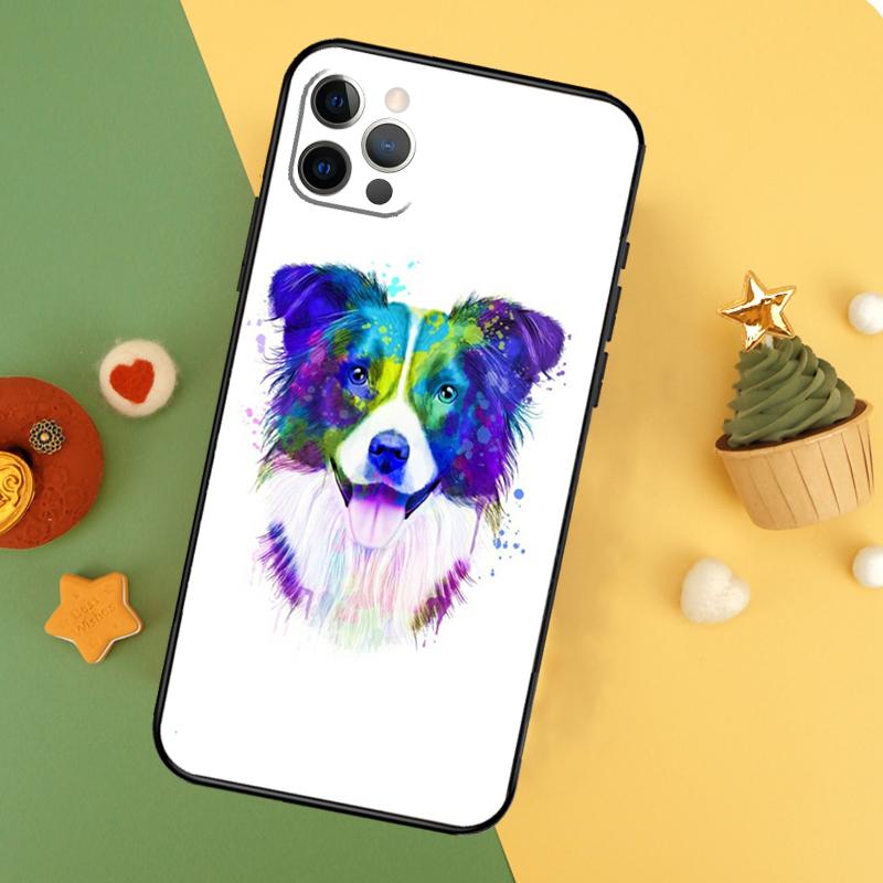 

Border Collie Watercolor Phone Case For iPhone 17 16 14 13 12 11 15 Pro Max 12 13 Mini 16E 17 Air Shockproof Cover iPhone 13