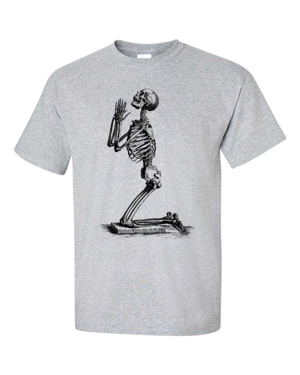Praying Skeleton by William Cheselden T-shirt XXL