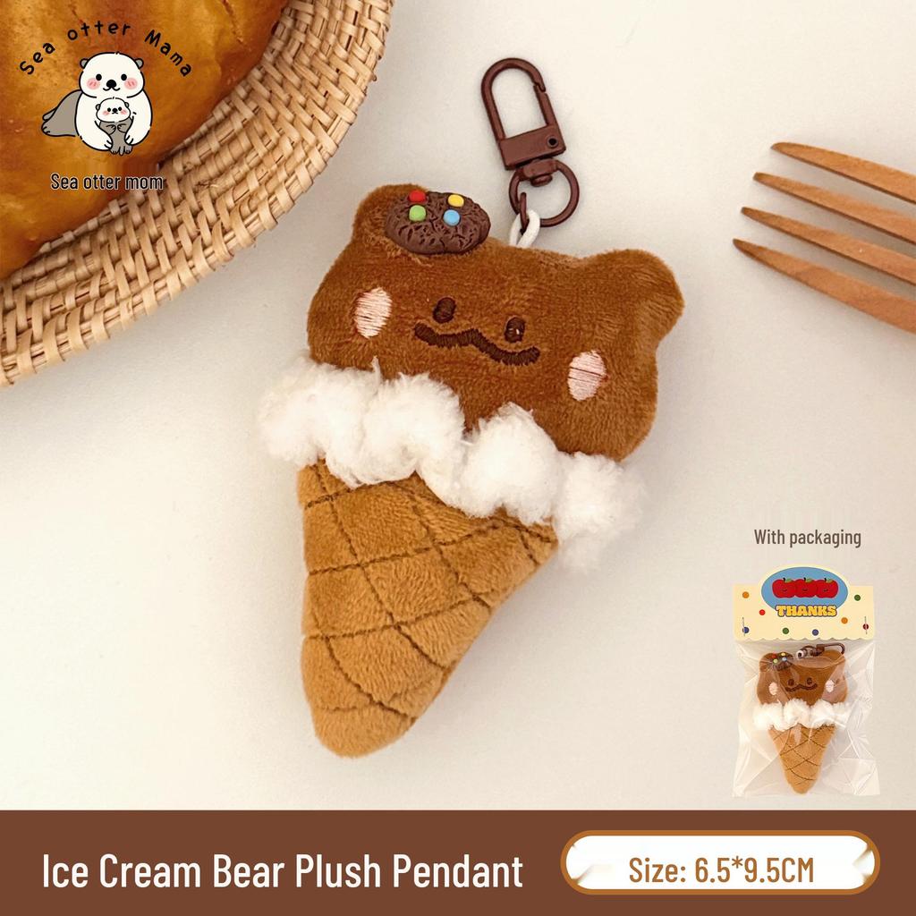 Creative Plush Bread Doll Keychain: Versatile Girlish Ornament for Backpack