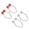 2 Pair Dimple Trainer Piercing Free Easy To Wear Enhanced Smile Dimple Maker Balls Tool for Face Cheek Red + Blue