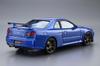 Aoshima Bunka Kyozai The Model Car 8 Nissan BNR34 Skyline II Plastic Model Kit Co., Ltd. (AOSHIMA) No. 1/24 GT-R V-spec '02