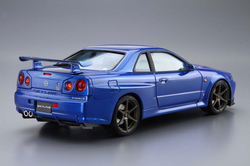 Aoshima Bunka Kyozai The Model Car 8 Nissan BNR34 Skyline II Plastic Model Kit Co., Ltd. (AOSHIMA) No. 1/24 GT-R V-spec '02
