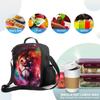 Galaxy Lion Insulated Lunch Box for Kids Leakproof Portable Lunch Bags with Adjustable Shoulder Strap Reusable Cooler Tote Bag