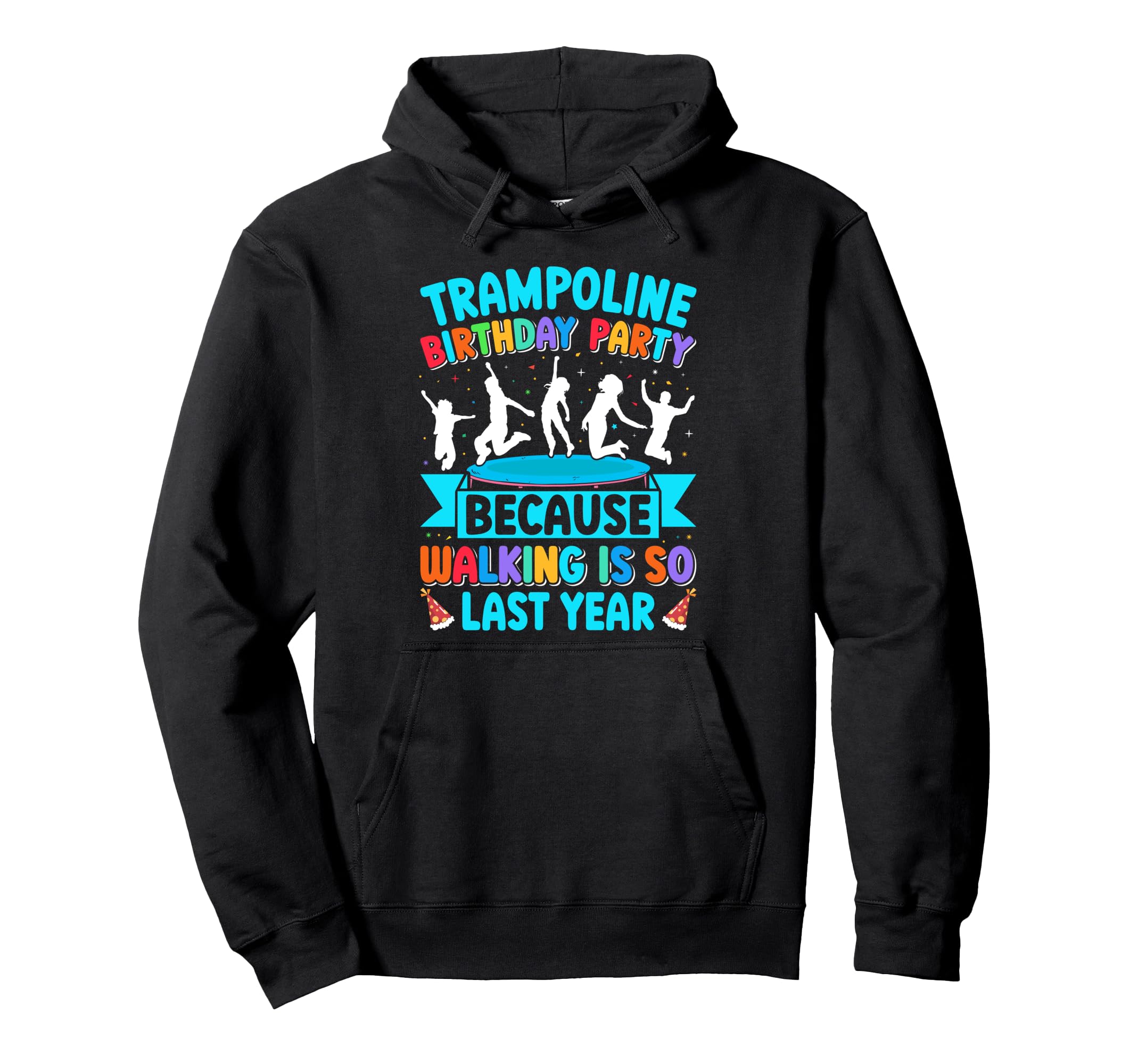 

Trampoline Lover Birthday Party Jump Celebration Kids Hoodie чёрный