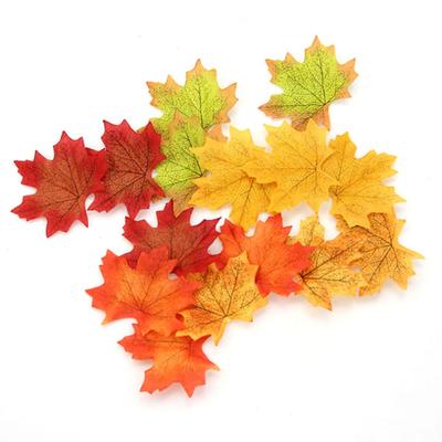 100Pcs Artificial Fall Silk Leaves Wedding Favor Autumn Maple Leaf Decorations