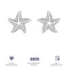 Eetit Ocean Style Bling Moissanite Starfish Star Daily Stud Earrings Anti Allergic Small Popular Jewelry Recommend